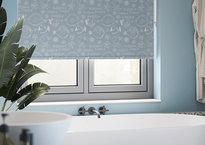 Under the Sea, Blue Mist - Twist&Fit Roller Blind - Image 5